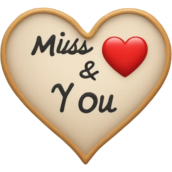 Miss you heart emoji