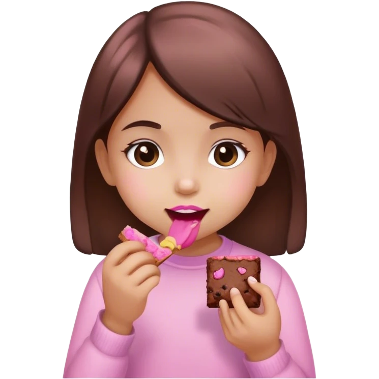small brownies lover pink emoji
