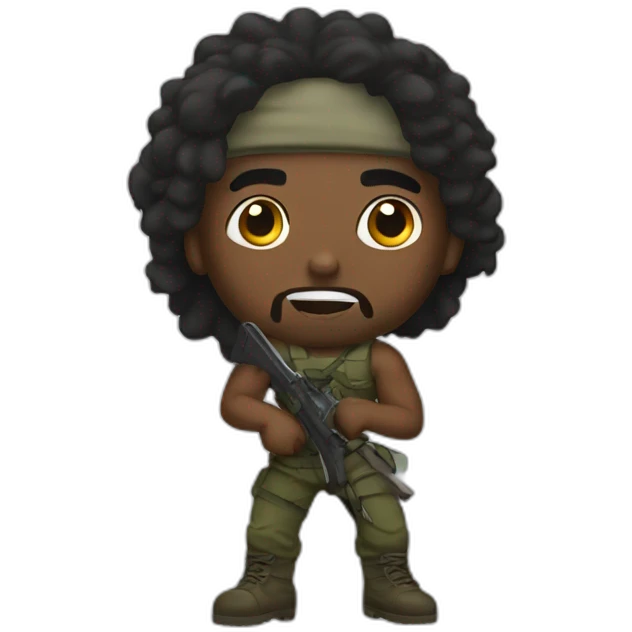 Black Rambo emoji