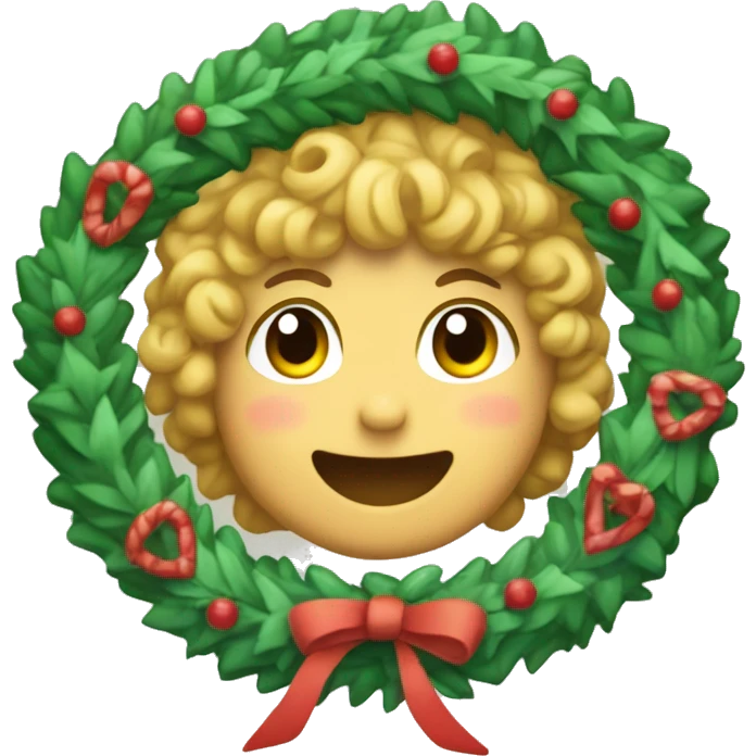 Curly braces with a wreath around them. The right side of the wreath has trans colors and there is a slightly visible ツ  character emoji