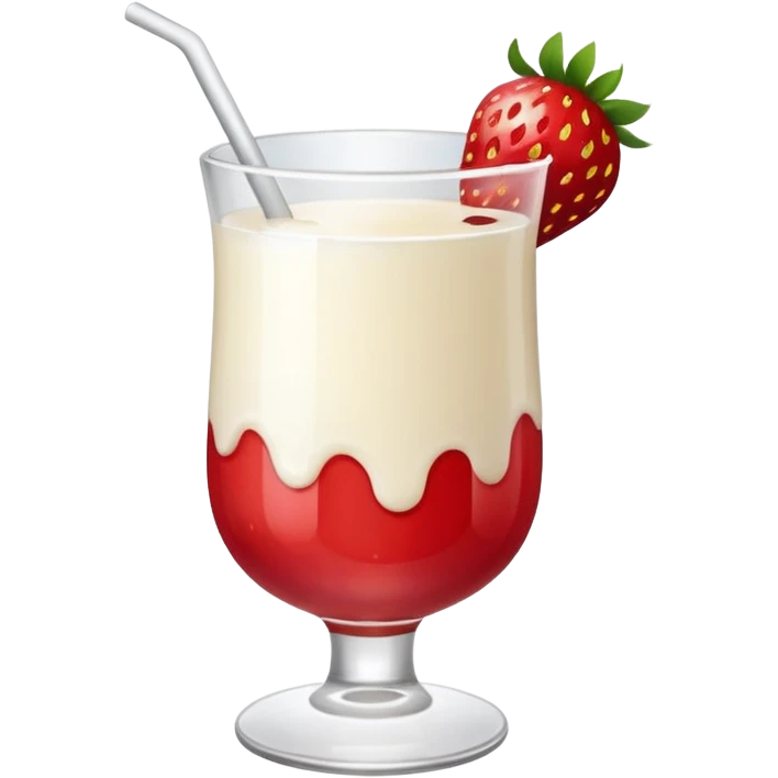 vaso con crema y fresas emoji