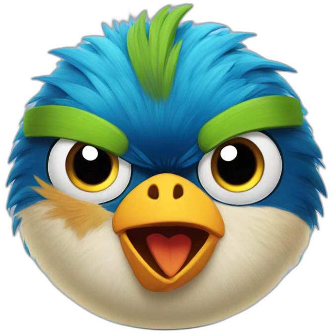 Baby the blauw angry birds emoji