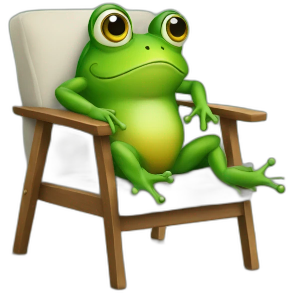 frog that sits on a chair emoji