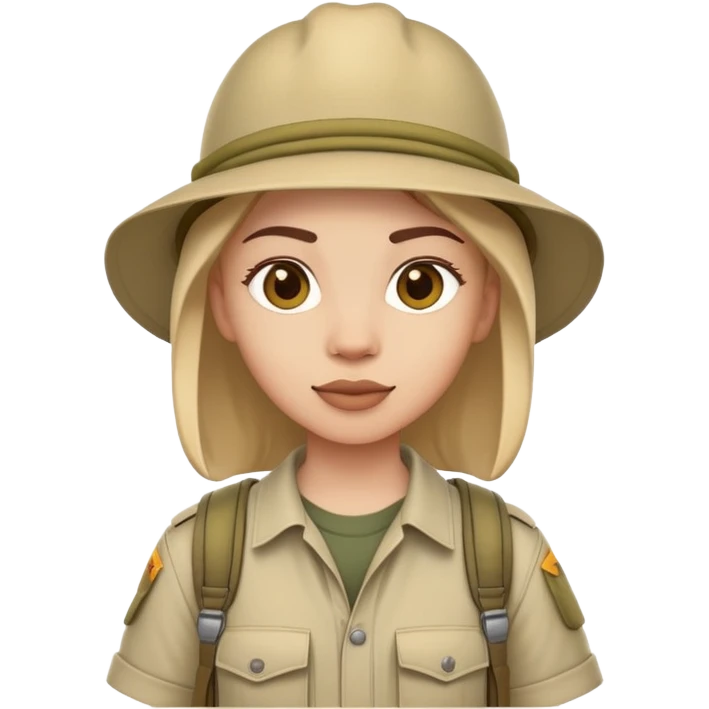 person in safari gear, ready for adventure emoji
