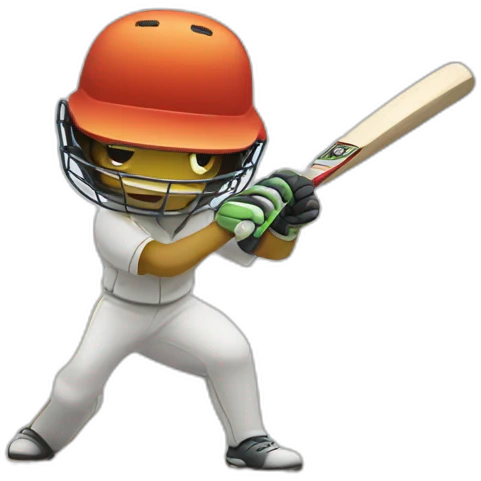 Frag plays cricket emoji