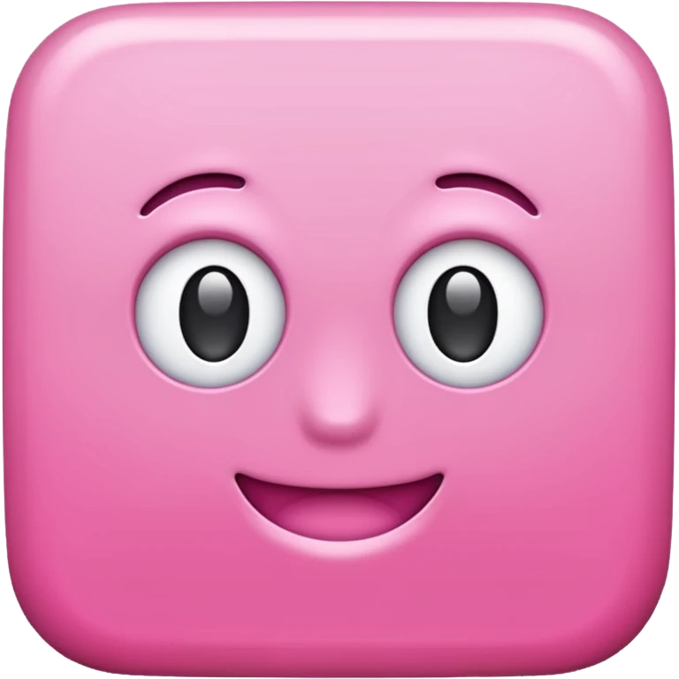 Pink square with no face emoji