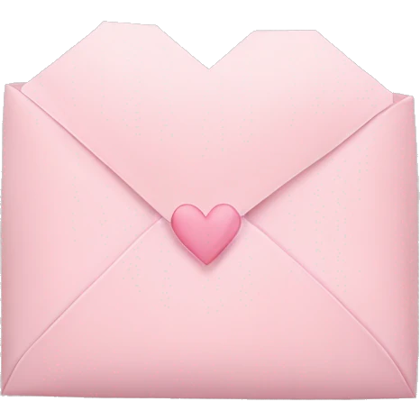 pastel pink heart envelope emoji