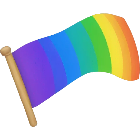 Gay flag blue emoji
