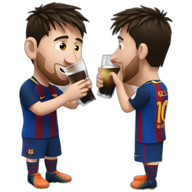 messi drinking matte emoji