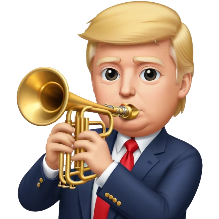 Trump with trumpet  emoji