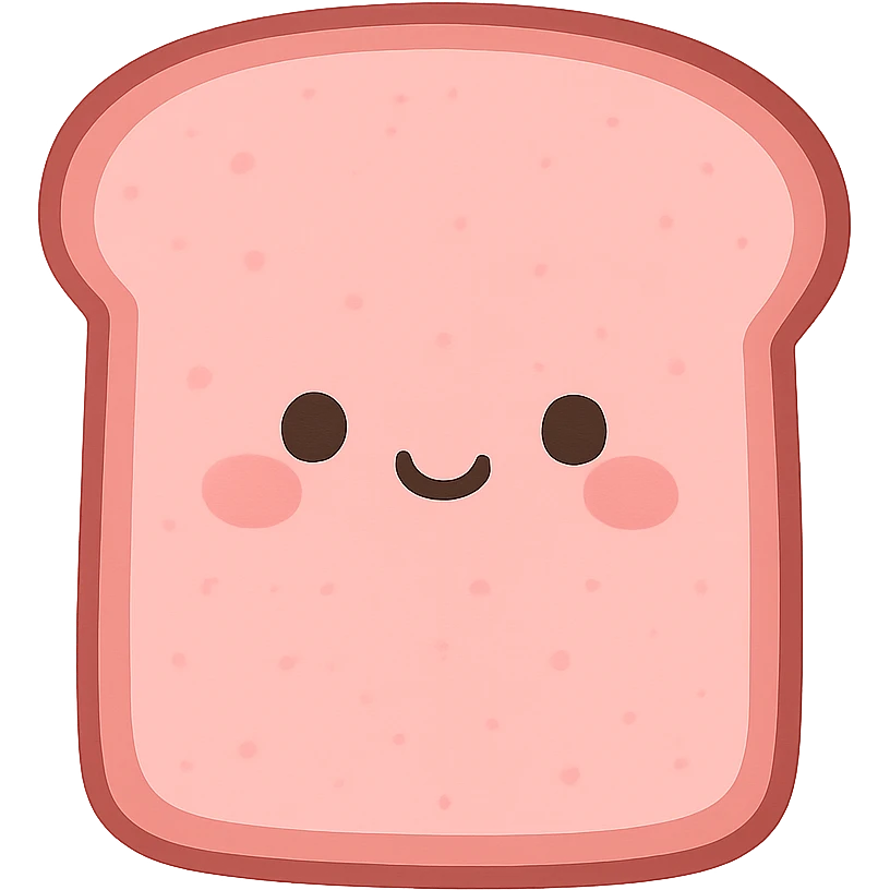 pink toast emoji