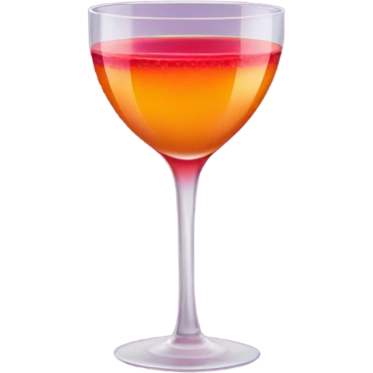 Orange juice mixed with cranberry juice and vodka in a glass cup emoji