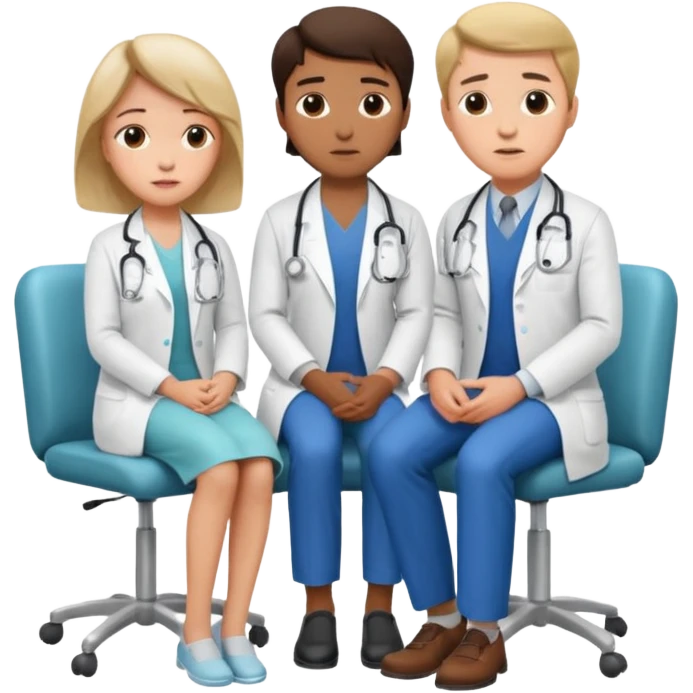 medico y paciente en una consulta emoji