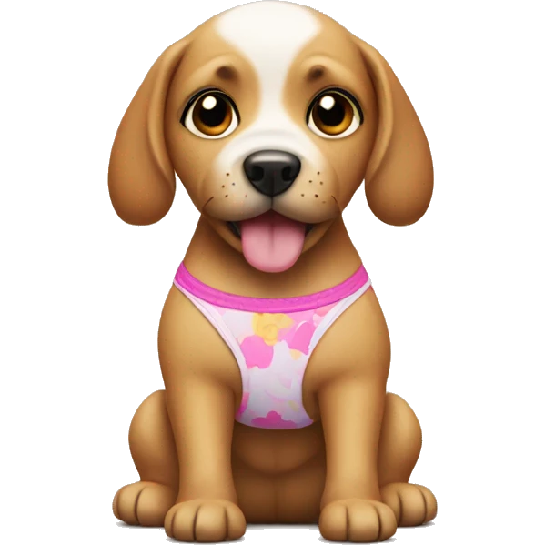 Dog in bikini emoji