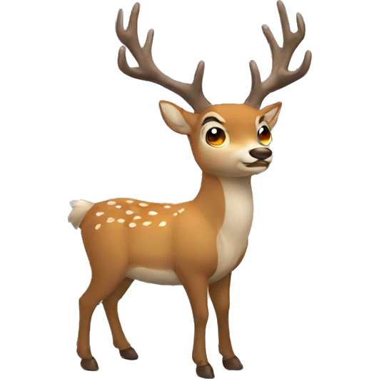 aggressive deer emoji