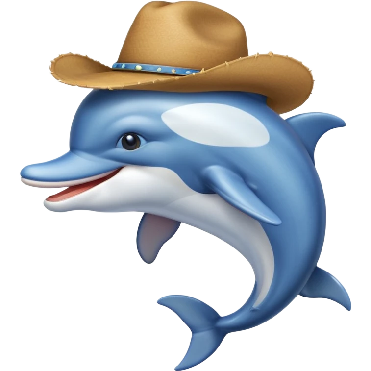 un delfín vestido de vaquero emoji