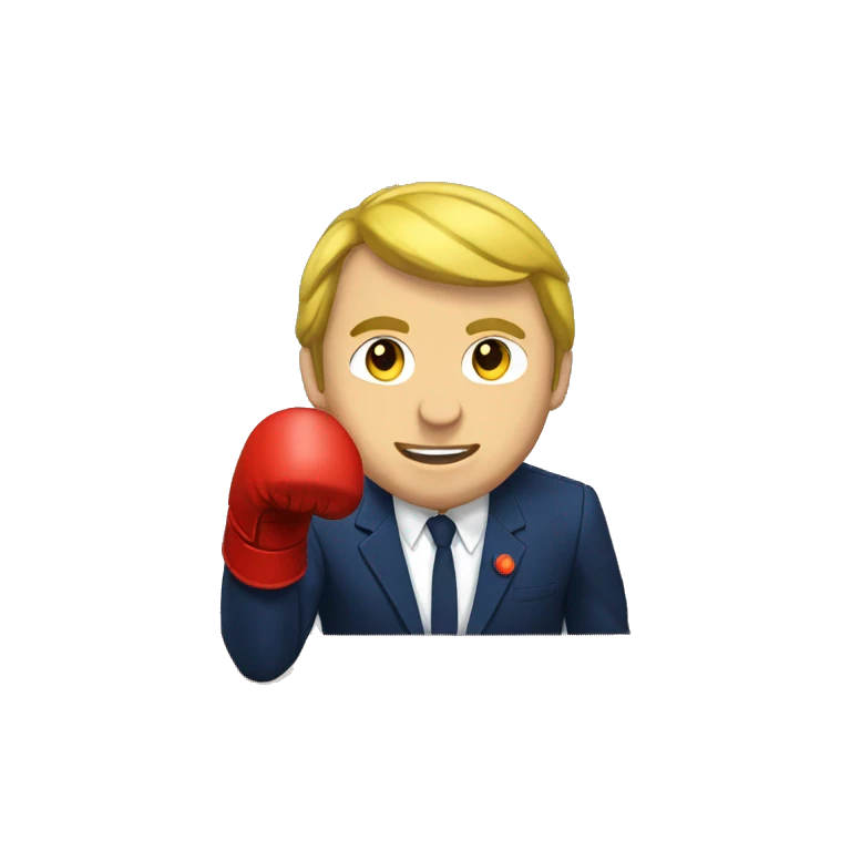 Macron qui boxe emoji