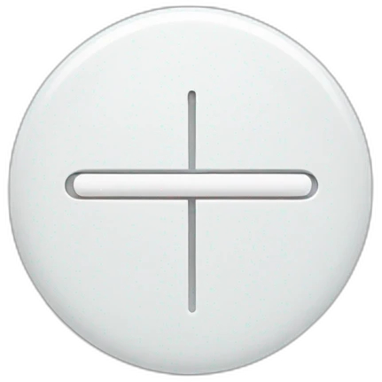 white circle pill with horizontal line down the middle  emoji
