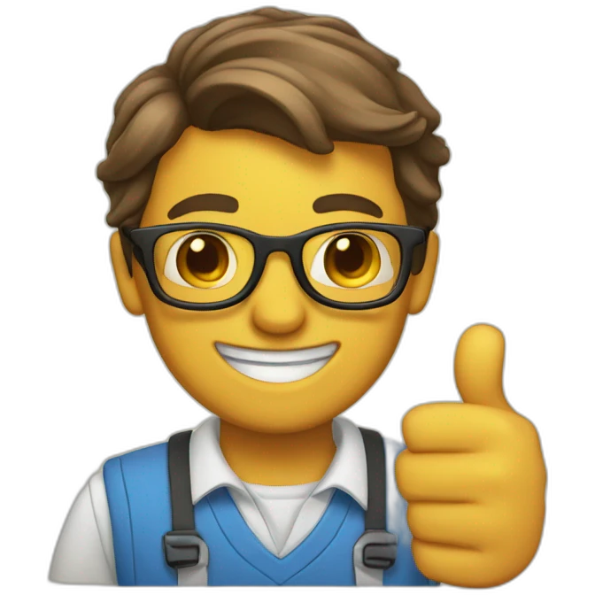 nerd braces thumbsup emoji