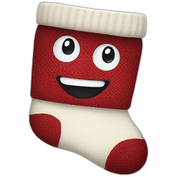 Smiling sock emoji