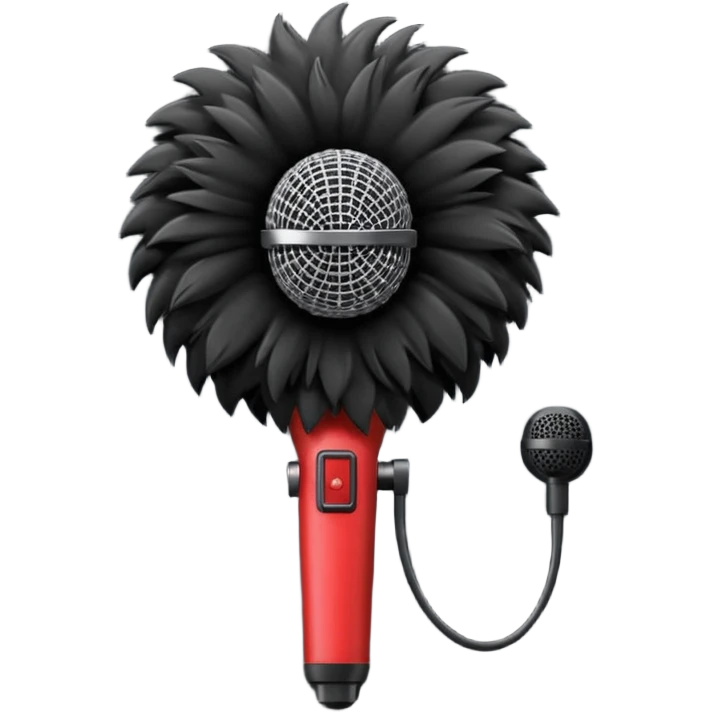 boom fluffy microphone emoji