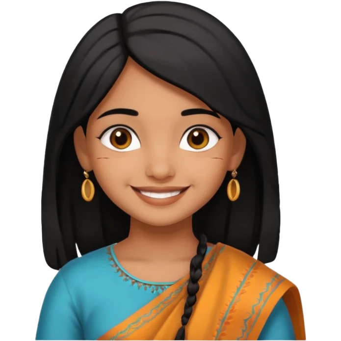 Cute girl Indian  emoji