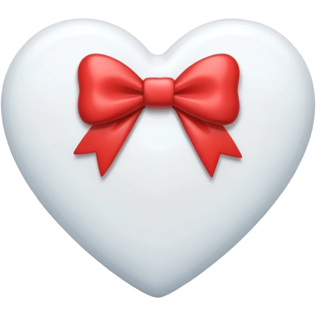 white heart with bow emoji