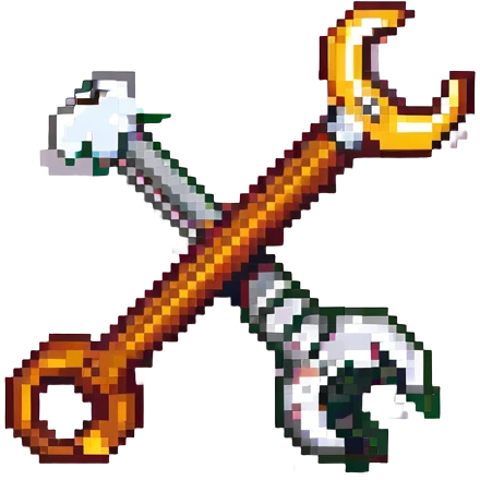 Classic wrench or screwdriver crossed emoji