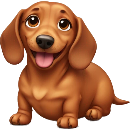 Cute and fat dachshund emoji