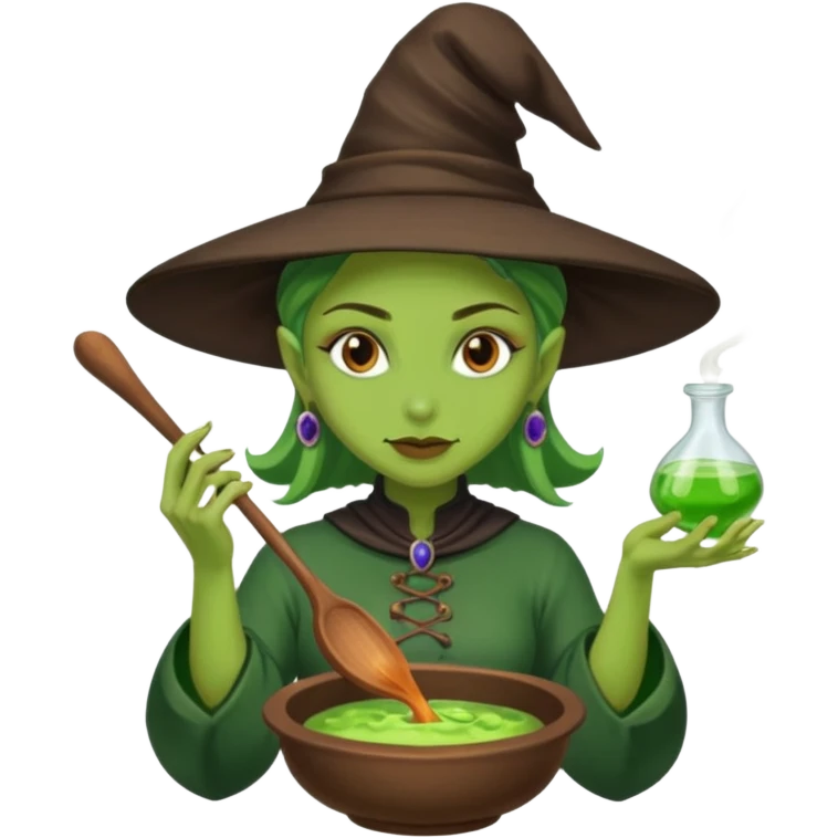 green witch cooking potion emoji