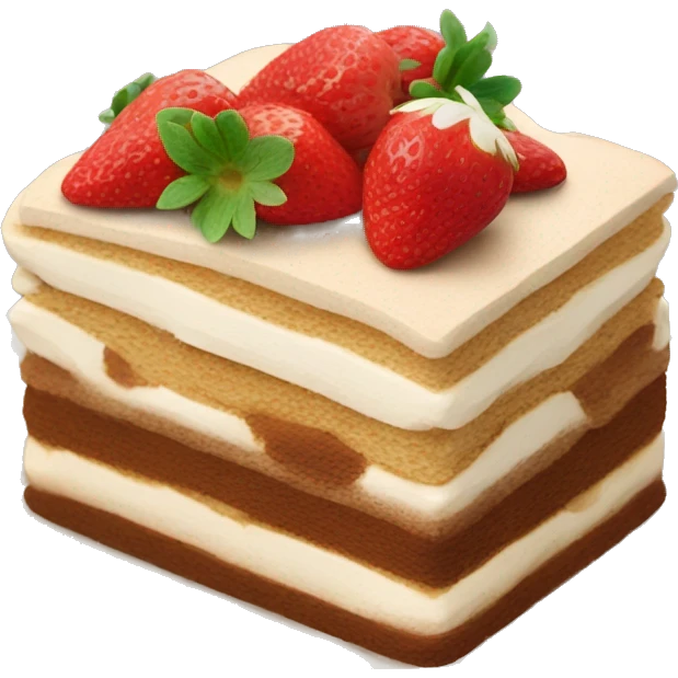 tiramisu with strawberries  emoji