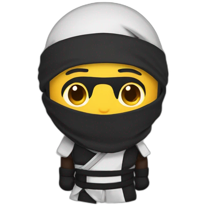 Ninja con lentes emoji