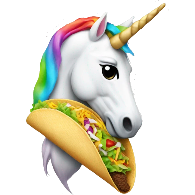 unicorn with a taco  emoji