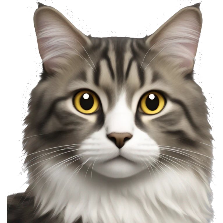 Norwegian Forrest cat sitting  emoji