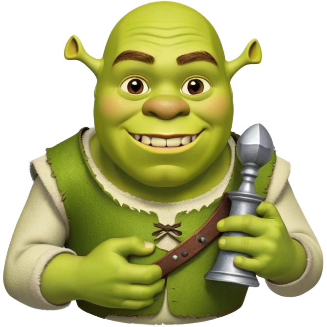 Shrek with a Stanley emoji