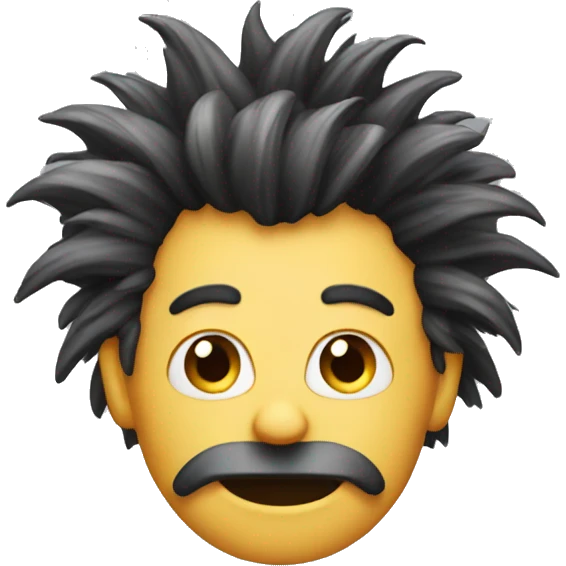 Emoji with crazy hair emoji