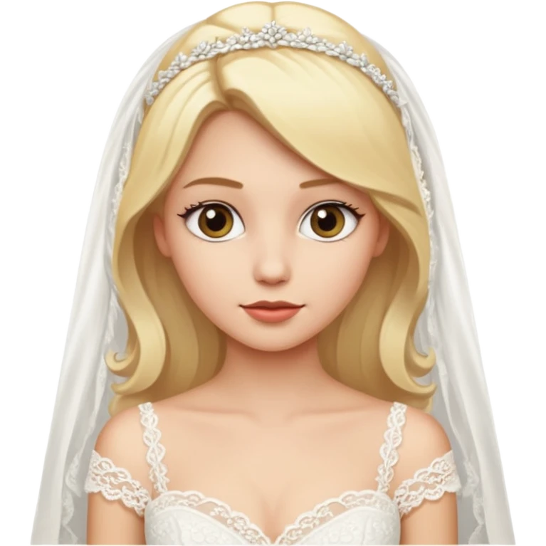 Blonde lady in wedding dress emoji