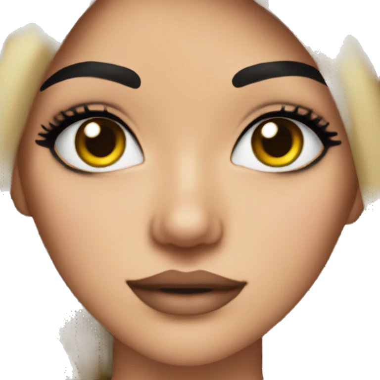 Sarah Bonito with eyeliner emoji