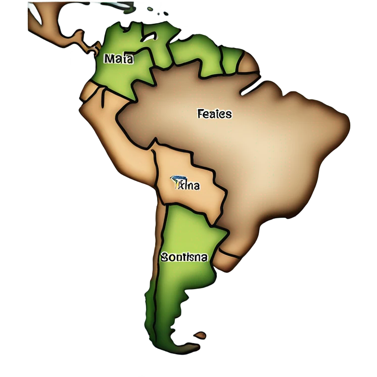 south américa map  emoji