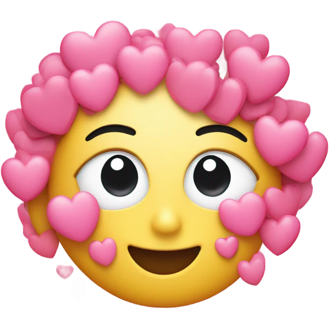 Winky face with pink hearts emoji