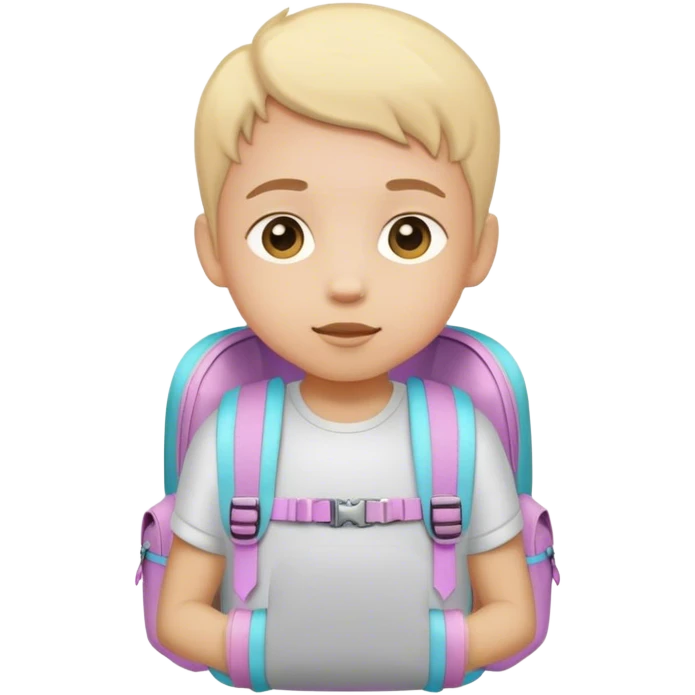 child with pastel backpack emoji