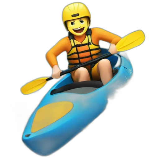 Un sprinteur en kayak dans une cascade emoji