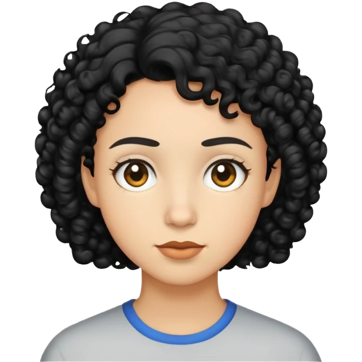 Sleeping with short curly black hair emoji
