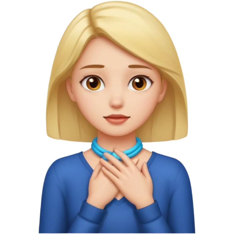 girl with hands on neck  emoji