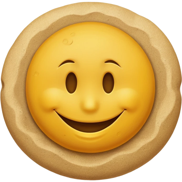 A smiley face getting sendy emoji