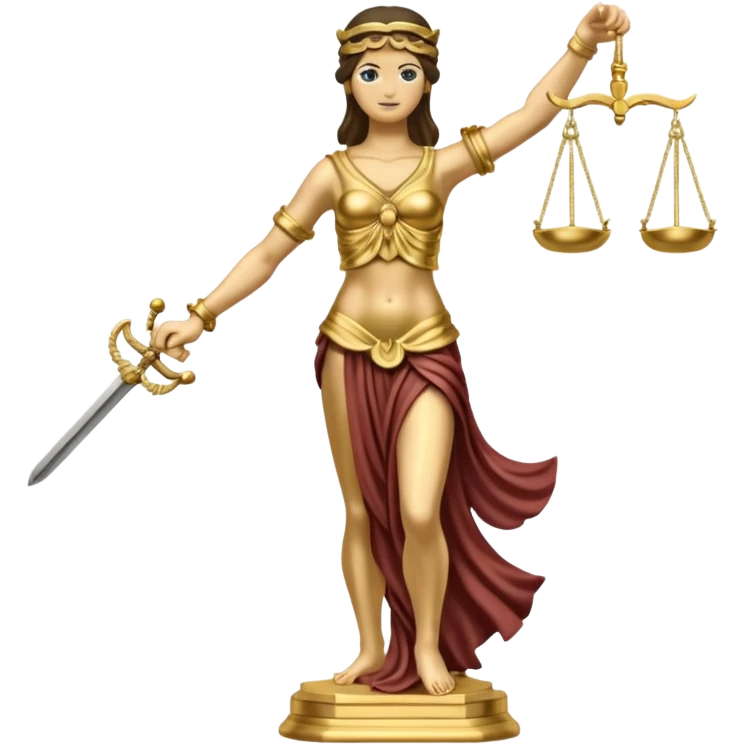 gold Justitia statue emoji