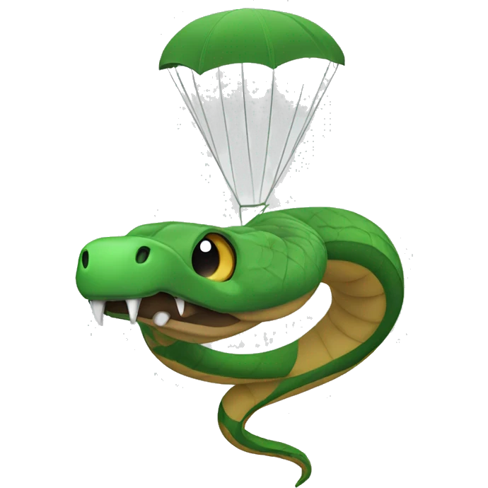 Snake on a parachute emoji