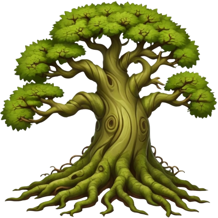 create a dnd style ancient_tree.png using 48x48 pixels size emoji