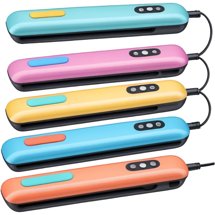 Cute Hair straightner different design emoji