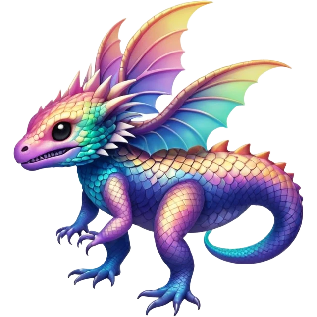 complex iridescent gradients aesthetic-scenery-Fakémon-creature emoji